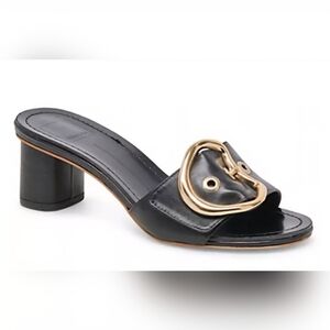 Dolce Vita Leather Ornament Heeled Mules - Laika